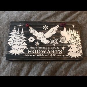 Harry Potter Hogwarts Holiday Sign